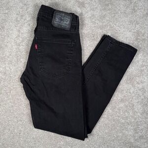 Levis 512 Slim Taper Jeans Mens 30x32 Black Denim Pants 28833-0280